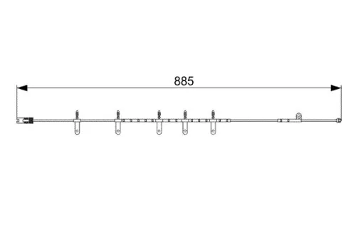 BOSCH Warning Contact, brake pad wear (1 987 473 015)