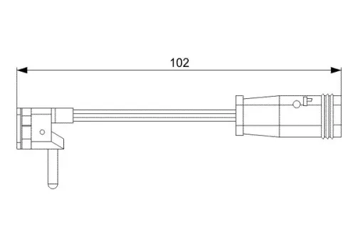 BOSCH Warning Contact, brake pad wear (1987473019)