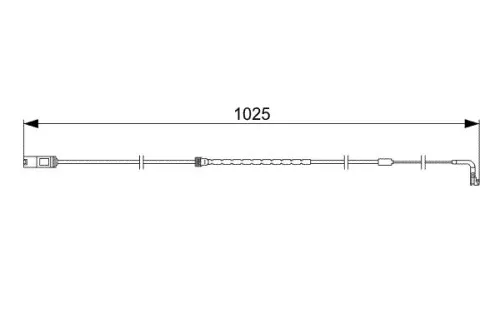 BOSCH Warning Contact, brake pad wear (1987473026)