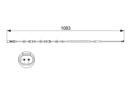 BOSCH Warning Contact, brake pad wear (1 987 473 500)