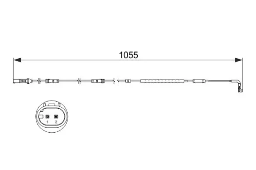 BOSCH Warning Contact, brake pad wear (1 987 473 506)