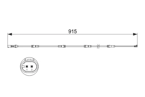 BOSCH Warning Contact, brake pad wear (1 987 473 509)