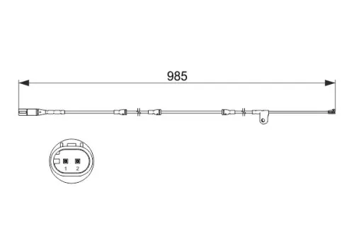 BOSCH Warning Contact, brake pad wear (1 987 473 520)