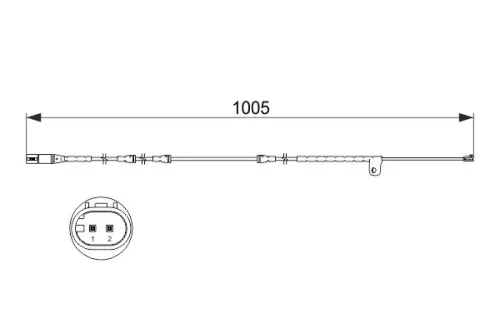 BOSCH Warning Contact, brake pad wear (1 987 473 521)
