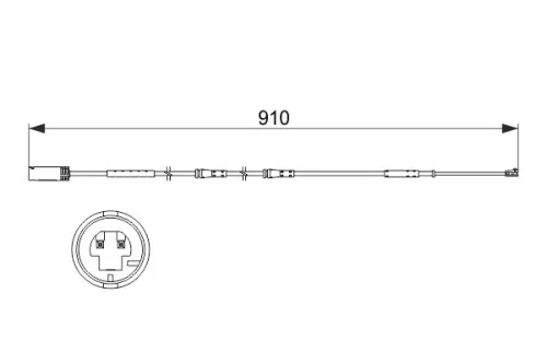 BOSCH Warning Contact, brake pad wear (1 987 473 522)