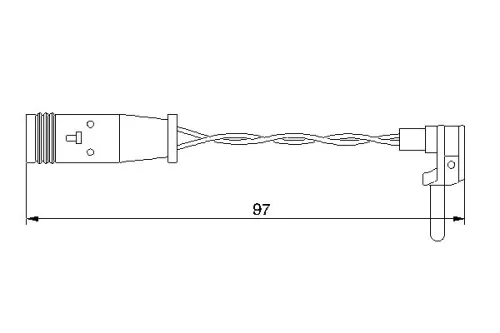 BOSCH Warning Contact, brake pad wear (1987474966)