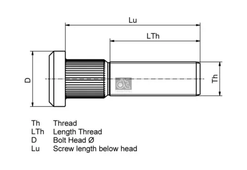 DT Spare Parts Wheel Stud (10.30041)