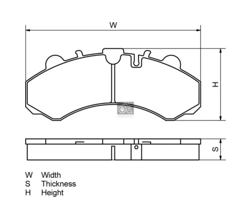 DT Spare Parts Brake Pad Set, disc brake (3.96401)
