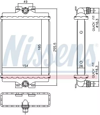 NISSENS Radiator, engine cooling (606296)