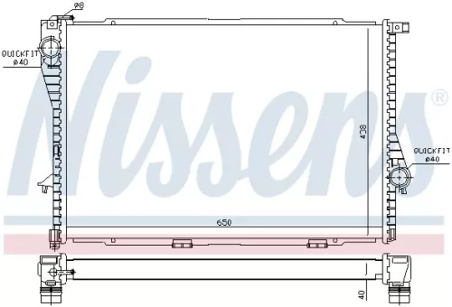 NISSENS Radiator, engine cooling (60754A)