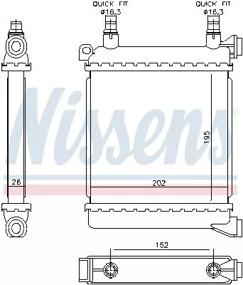 NISSENS Radiator, engine cooling (60862)