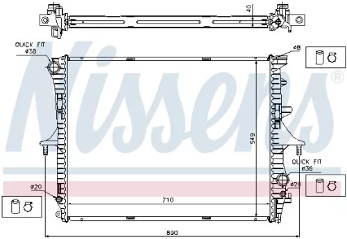 NISSENS Radiator, engine cooling (65276A)