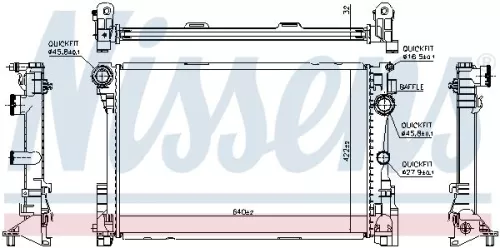 NISSENS Radiator, engine cooling (67167)