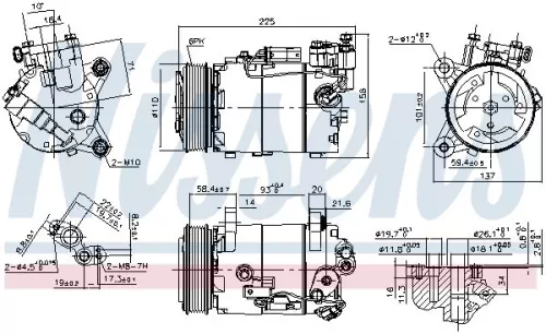 NISSENS Compressor, air conditioning (890099)