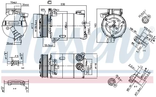 NISSENS Compressor, air conditioning (890213)