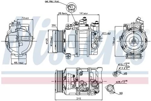 NISSENS Compressor, air conditioning (89520)