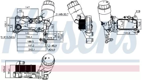 NISSENS Oil Cooler, engine oil (90836)