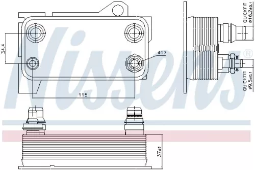 NISSENS Oil Cooler, automatic transmission (90863)
