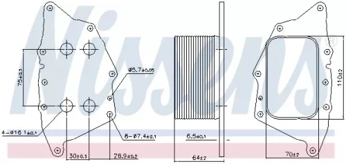 NISSENS Oil Cooler, engine oil (90962)