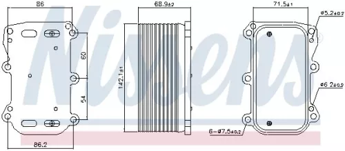 NISSENS Oil Cooler, engine oil (91253)
