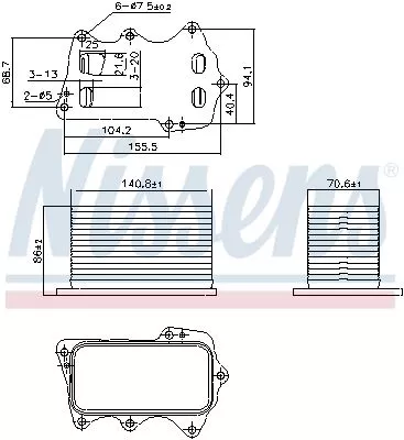 NISSENS Oil Cooler, engine oil (91359)