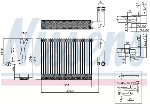 Evaporator, air conditioning