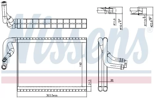 NISSENS Evaporator, air conditioning (92370)