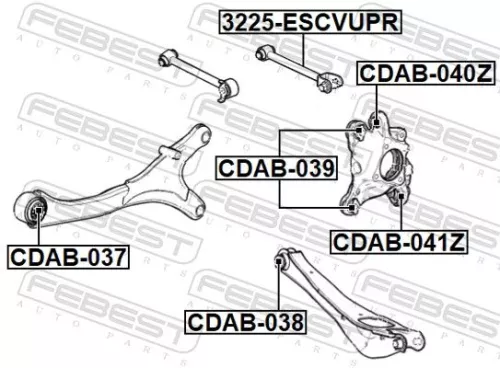 FEBEST Mounting, control/trailing arm (CDAB-039)