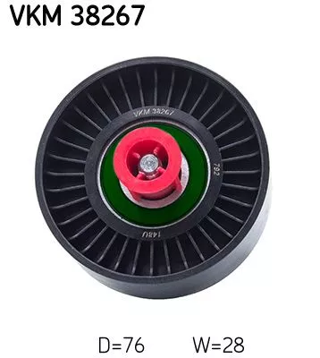 SKF Deflection/Guide Pulley, V-ribbed belt (VKM38267)