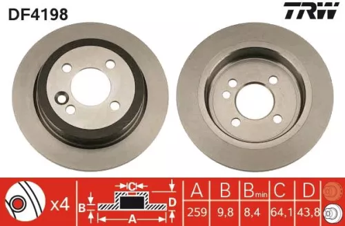 TRW Brake Disc (DF4198)