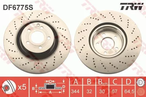TRW Brake Disc (DF6775S)