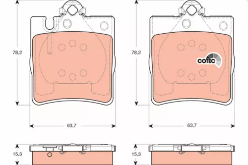 TRW Brake Pad Set, disc brake (GDB1421)