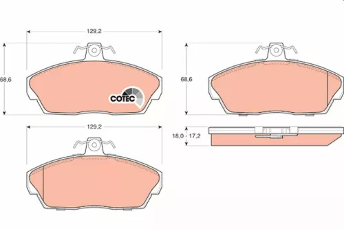 TRW Brake Pad Set, disc brake (GDB1319)