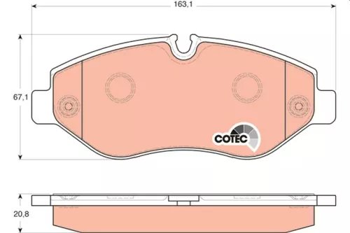 TRW Brake Pad Set, disc brake (GDB1698)