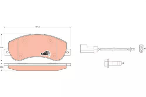 TRW Brake Pad Set, disc brake (GDB1724)