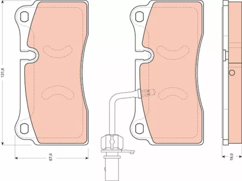 TRW Brake Pad Set, disc brake (GDB1731)