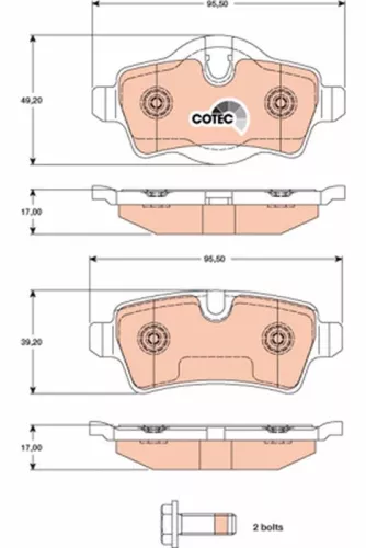 TRW Brake Pad Set, disc brake (GDB1766)