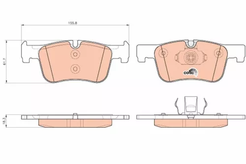 TRW Brake Pad Set, disc brake (GDB1934)
