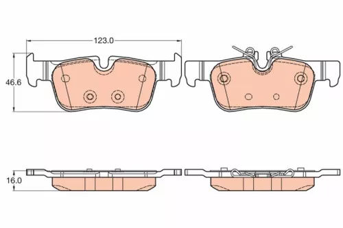 TRW Brake Pad Set, disc brake (GDB2063)
