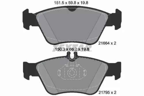 TEXTAR Brake Pad Set, disc brake (2166404)
