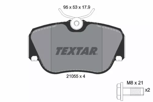 TEXTAR Brake Pad Set, disc brake (2105503)