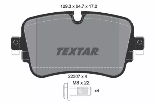 TEXTAR Brake Pad Set, disc brake (2230701)