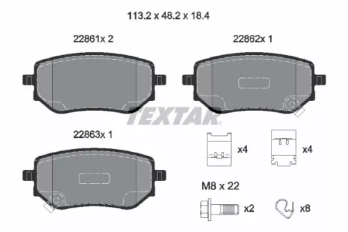 TEXTAR Brake Pad Set, disc brake (2286101)