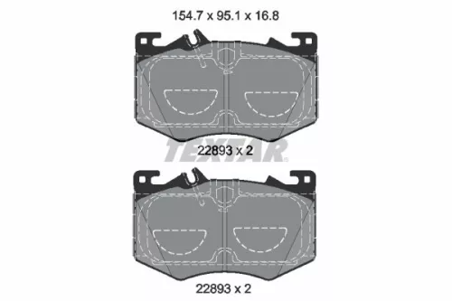 TEXTAR Brake Pad Set, disc brake (2289301)