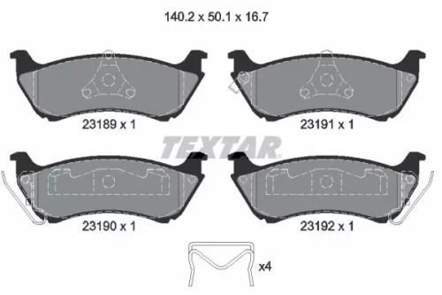 TEXTAR Brake Pad Set, disc brake (2318902)