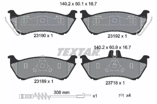 TEXTAR Brake Pad Set, disc brake (2319002)