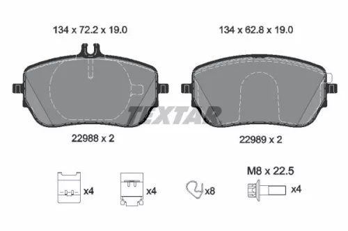TEXTAR Brake Pad Set, disc brake (2298801)