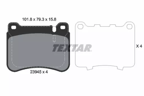 TEXTAR Brake Pad Set, disc brake (2394501)