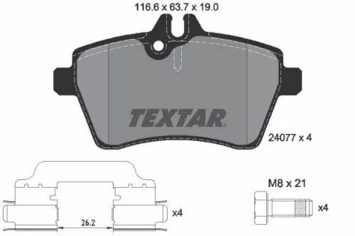 TEXTAR Brake Pad Set, disc brake (2407702)