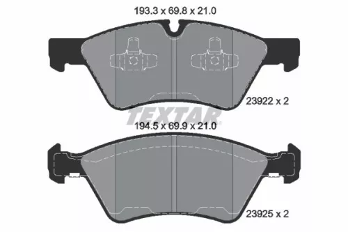 TEXTAR Brake Pad Set, disc brake (2392201)